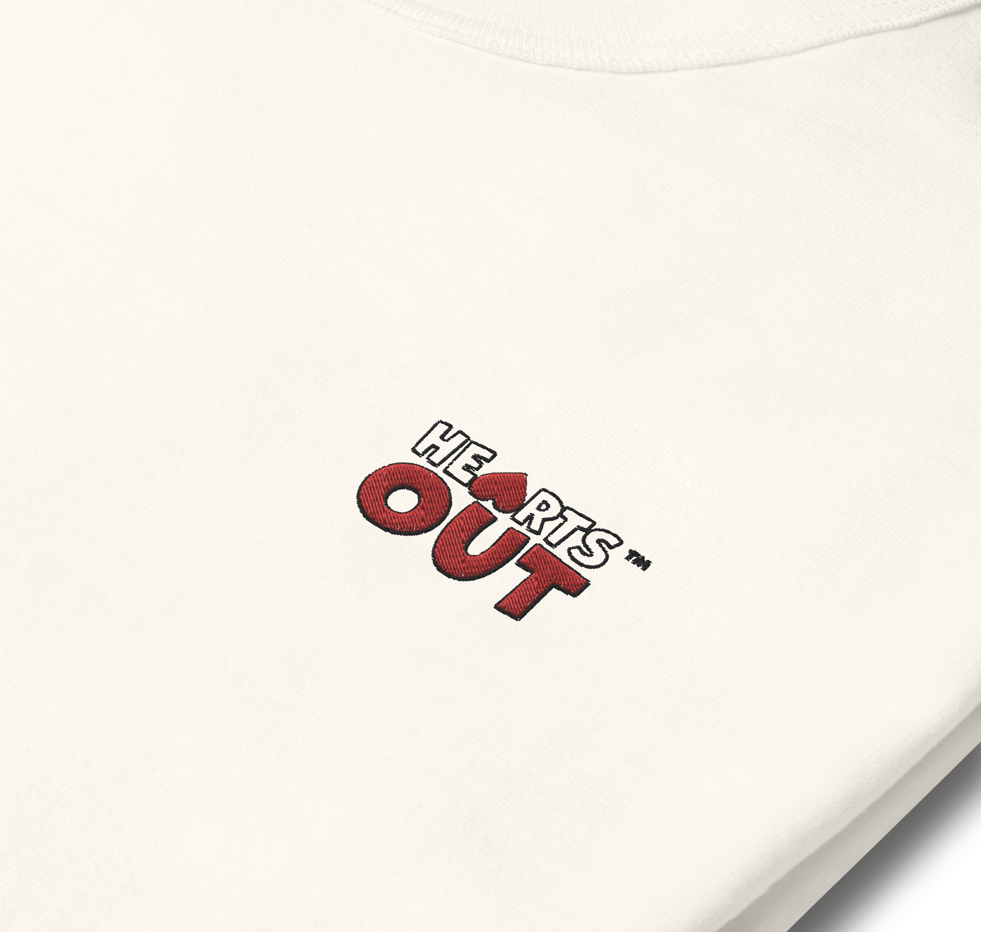 HEARTS OUT Embroidered Unisex Premium Tee