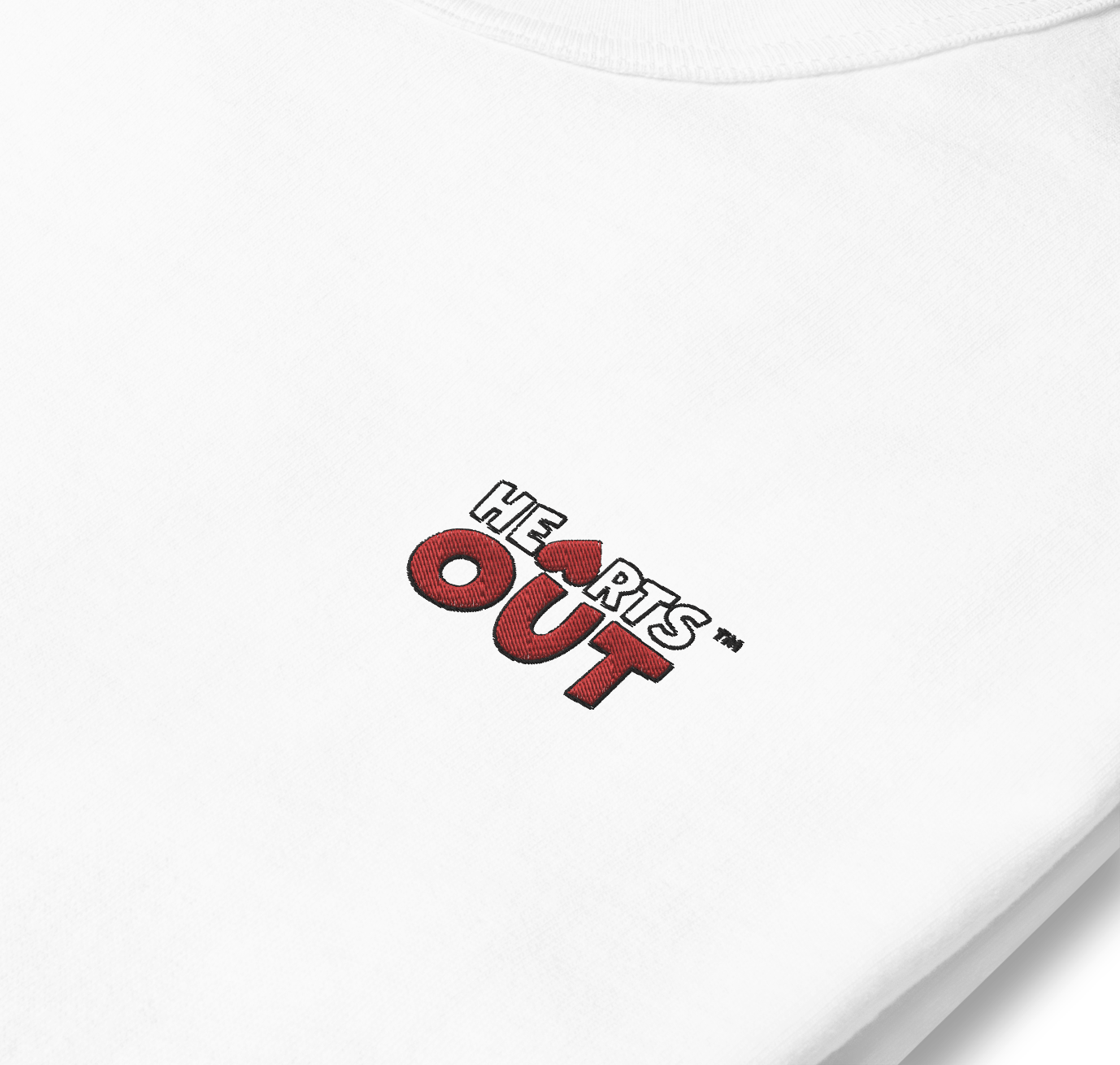 HEARTS OUT Embroidered Unisex Premium Tee